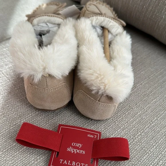 Talbots cozy slippers size 7 leather upper - Picture 6 of 10